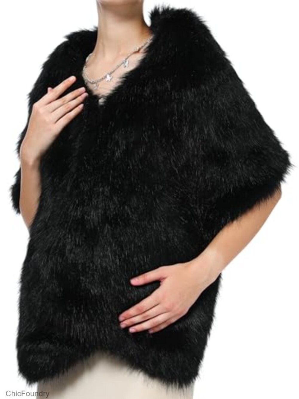 Faux Fur Shawl Wrap Scarf Collar Wedding Party Women's